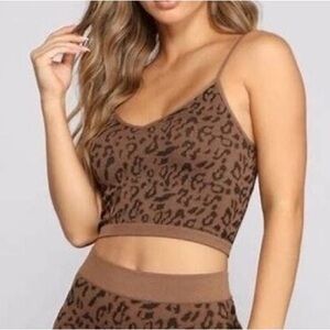 Bozzolo Animal Print Brown Top